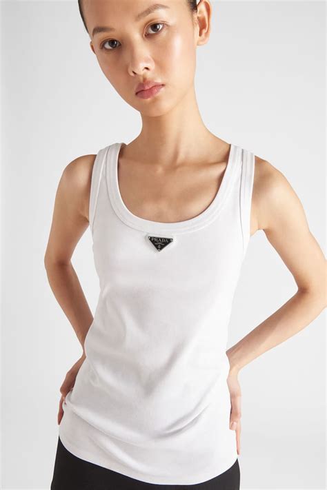 prada tank top white